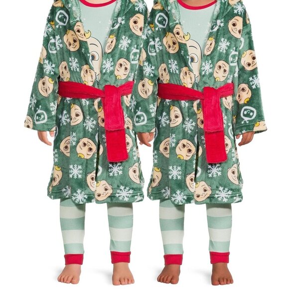 CoCoMelon Toddler Pajamas and Robe Set, 3-Piece, Sizes 12M-8M - NWT - Picture 3 of 8